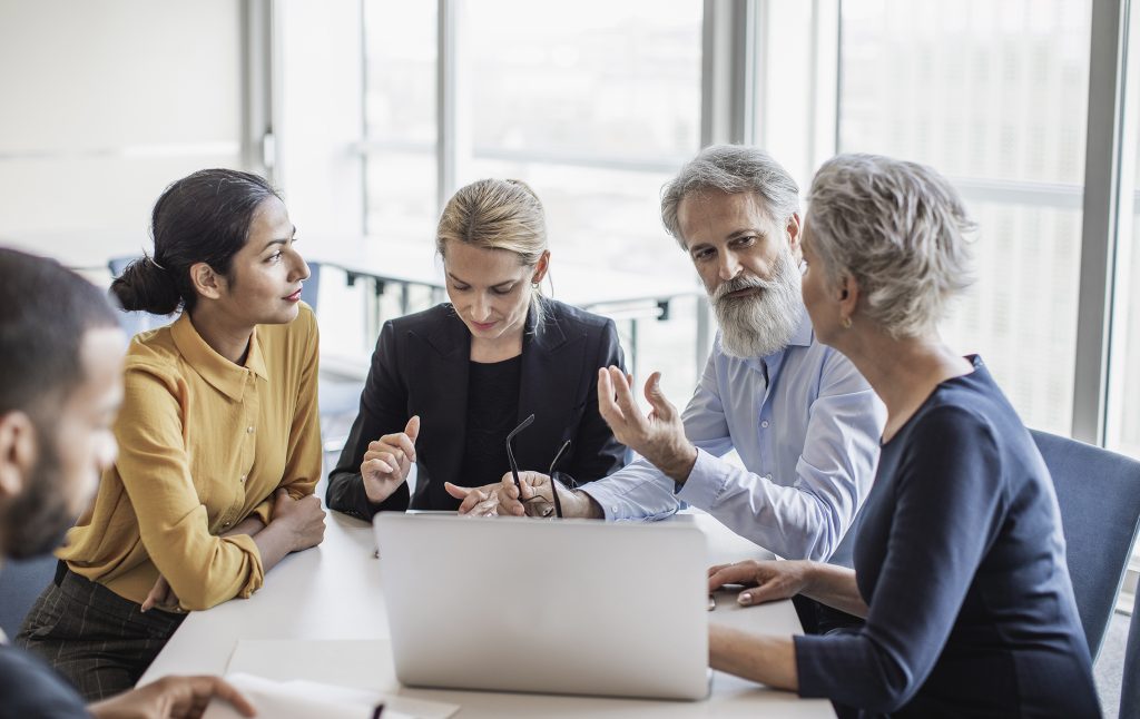 Stock photo of committee meeting